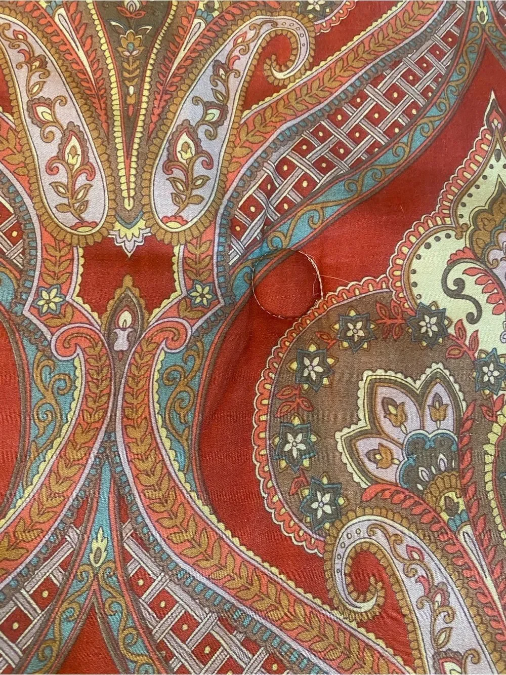 Charisma Red Paisley Comforter with Gold and Brown Accents Queen